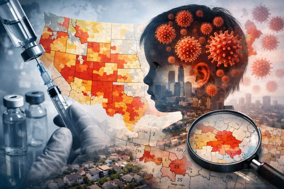 Interactive measles risk map allows US families to check ZIP code vaccination levels, identify outbreak hot spots in cities and states, and understand local measles danger using scientific estimates.