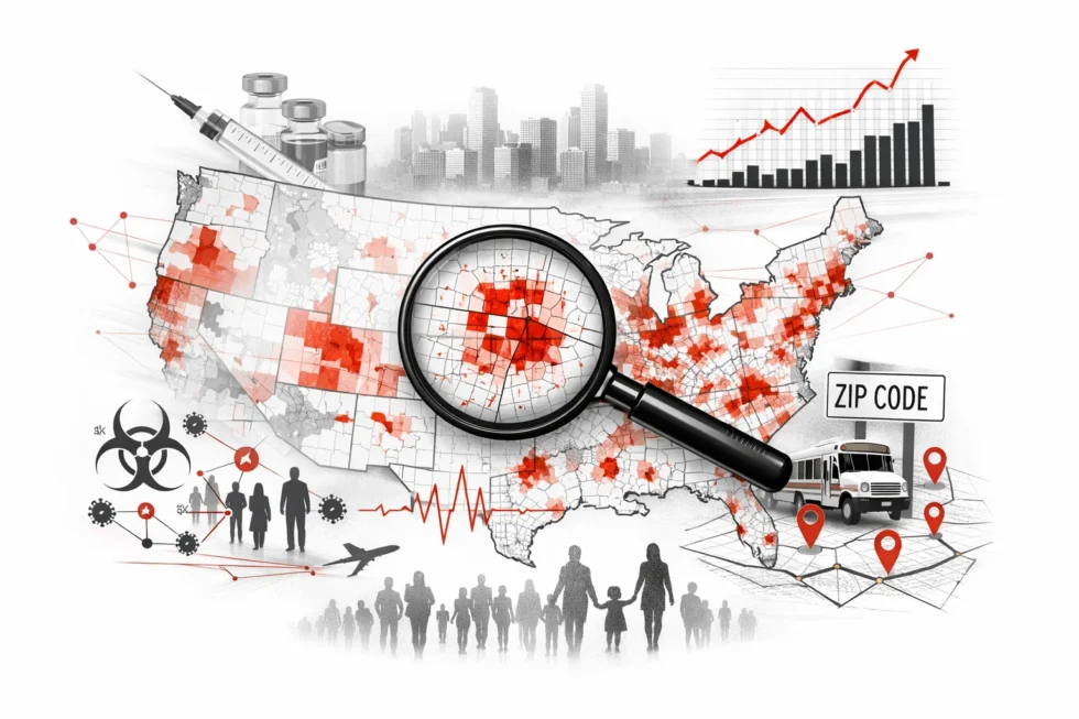 How can the measles risk map reveal ZIP code vaccination danger in US cities and states across