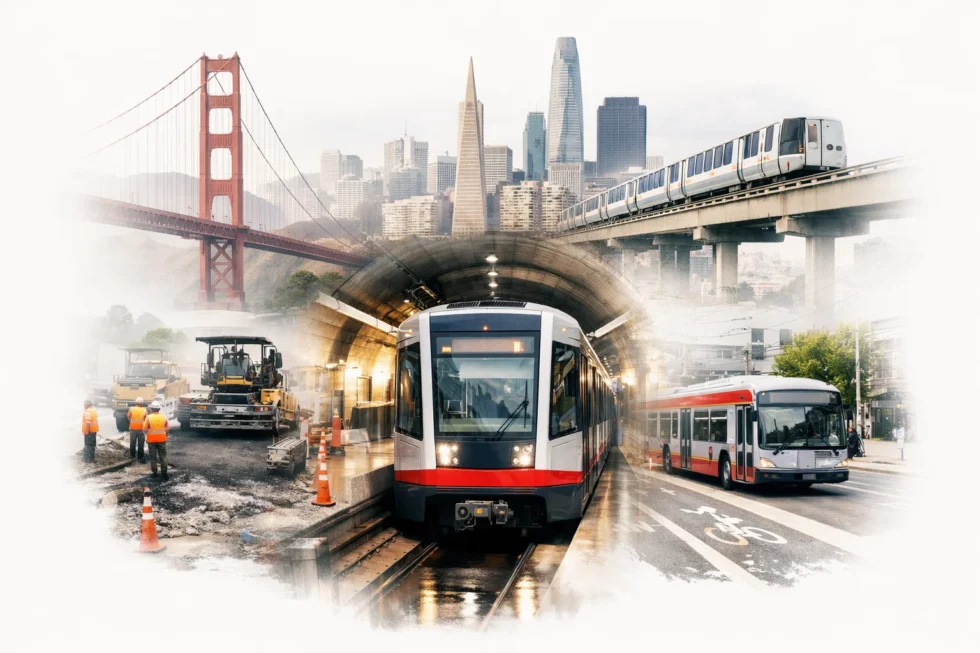 Learn about San Francisco’s 2026 transportation changes, including new bus routes, BART upgrades, and road maintenance across the Bay Area.