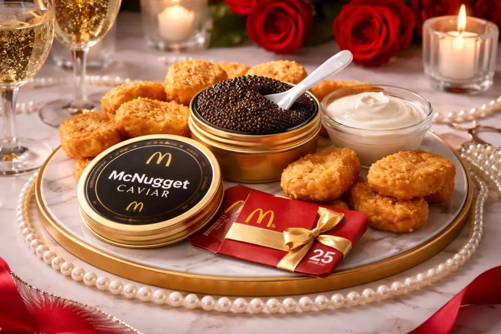 Celebrate Valentine’s Day in San Francisco with McDonald’s free McNuggets and caviar giveaway. Limited kits include crème fraîche, Mother of Pearl spoon, and $25 gift card.